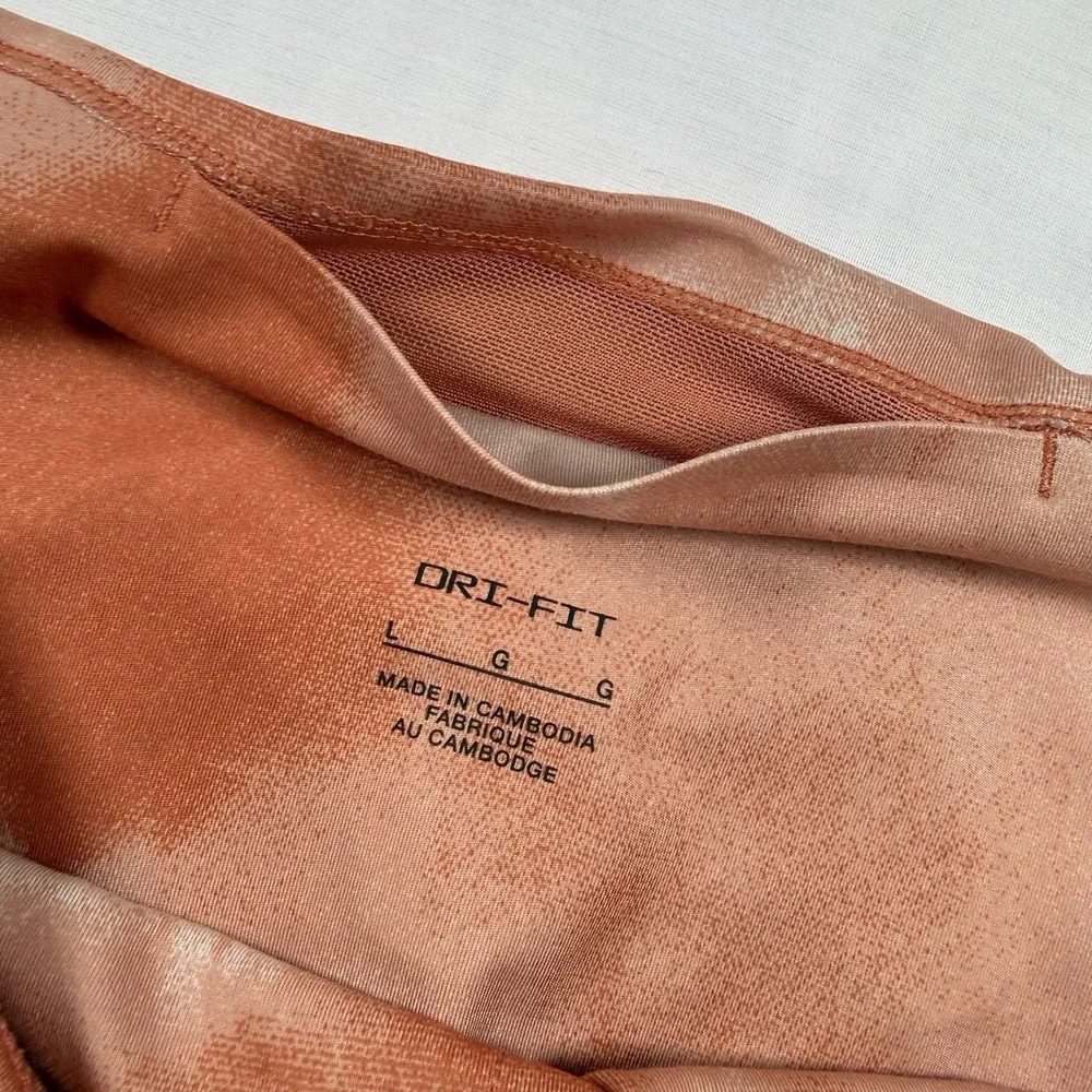 Women's Nike One Luxe Mid-Rise Full Length Orange Tie Dye Leggings Large NWOT
